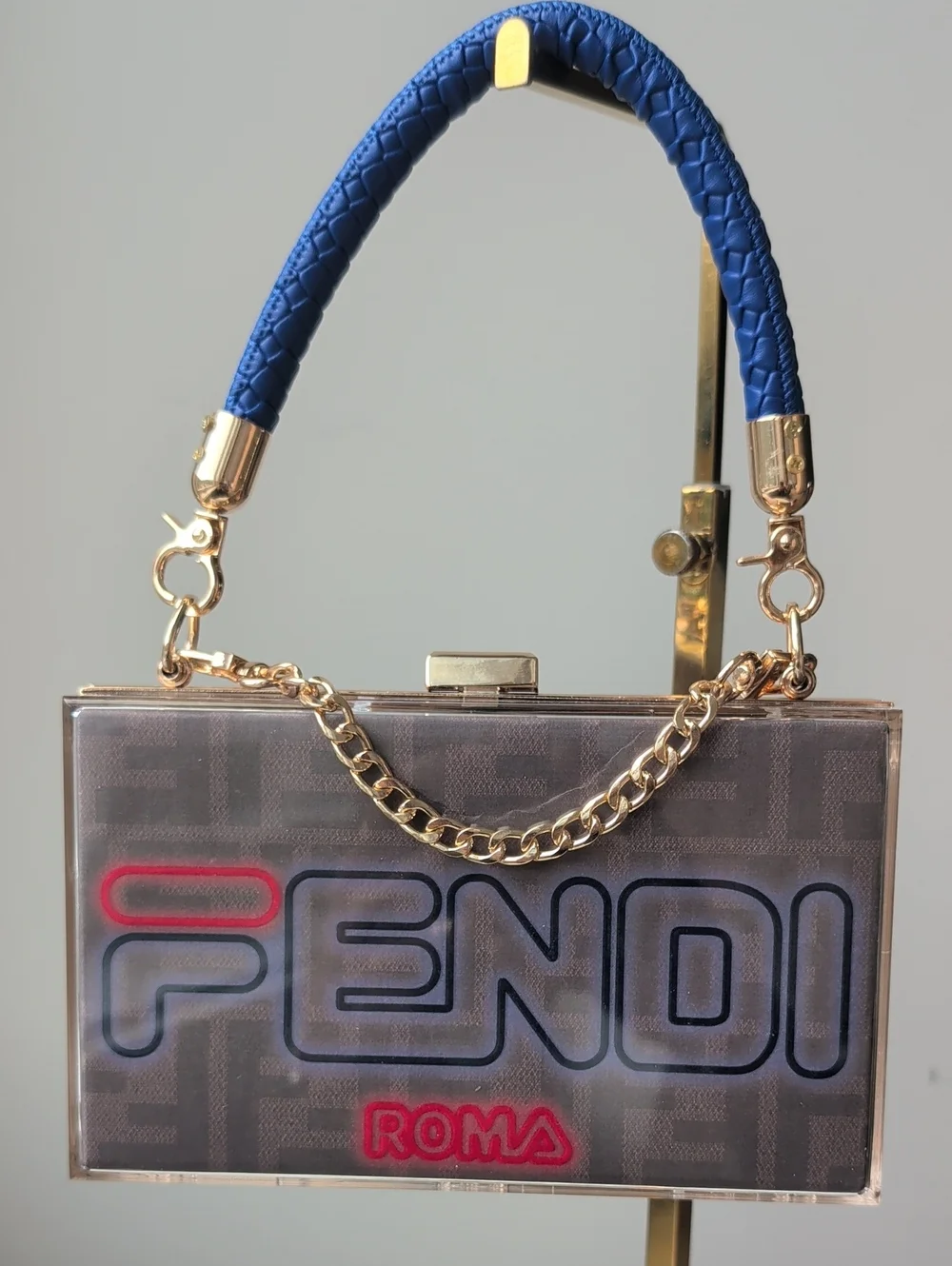 Upcycled Fendi X FILA 🤎 ♥️ 💙 Rare Paper Shopping Bag Upcycled Box Bag